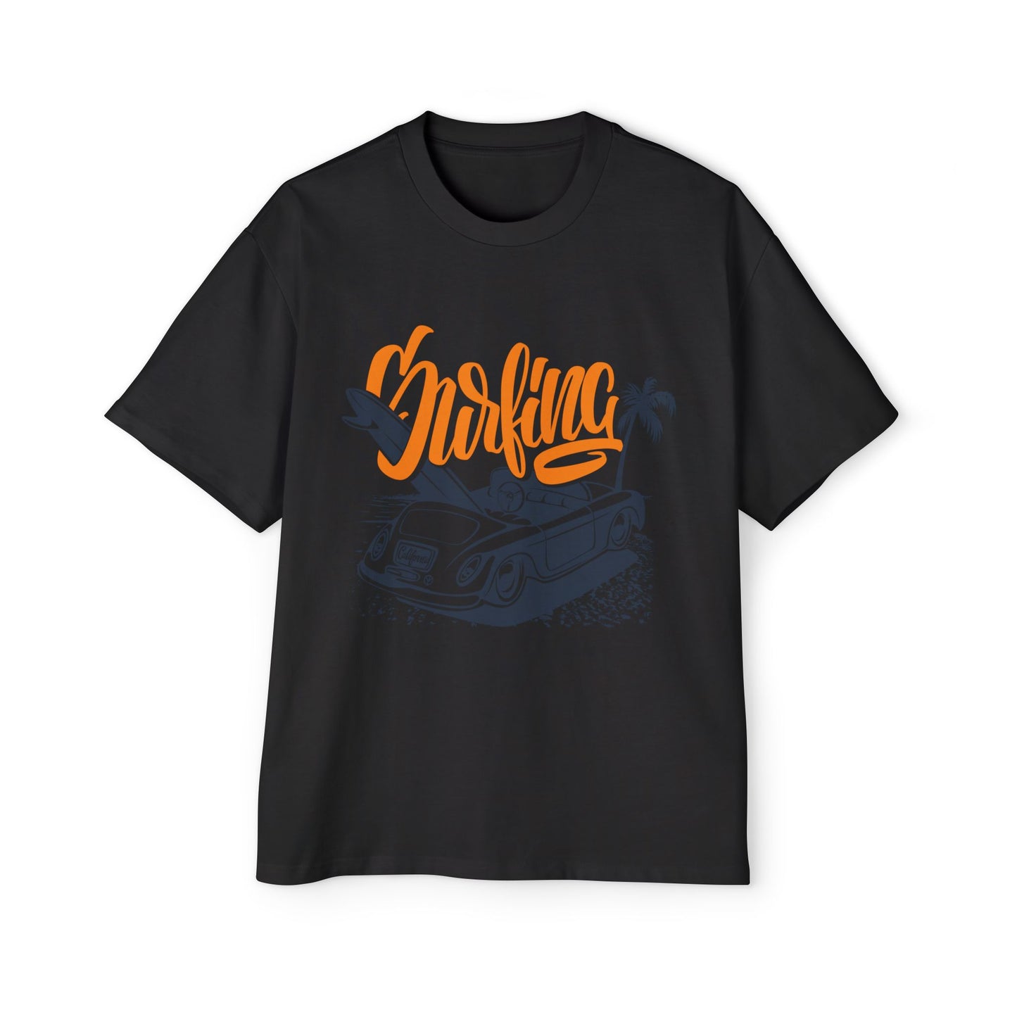 Surf Vibes Men's Heavy Oversized Tee - Perfect for Beach Days & Casual Outings