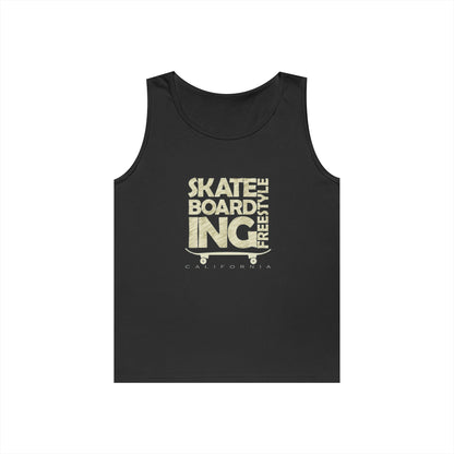 Skateboard Freestyle Men'sHeavy Cotton Tank Top - Summer Vibes and Street Style
