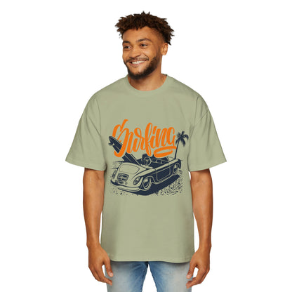 Surf Vibes Men's Heavy Oversized Tee - Perfect for Beach Days & Casual Outings