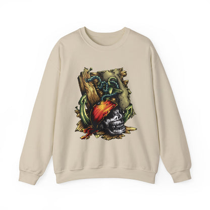 Pirate Themed Crewneck Sweatshirt, Cozy Men's Sweatshirt, Halloween Apparel, Gift for Sailors, Casual Streetwear