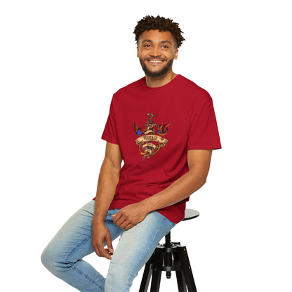 Courage Graphic Tee - Men's Garment-Dyed T-Shirt, Inspirational Shirt, Casual Wear, Gift for Friends, Motivational Apparel
