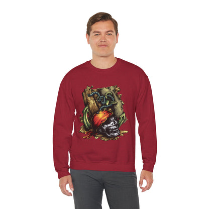 Pirate Themed Crewneck Sweatshirt, Cozy Men's Sweatshirt, Halloween Apparel, Gift for Sailors, Casual Streetwear