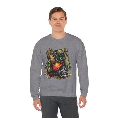 Pirate Themed Crewneck Sweatshirt, Cozy Men's Sweatshirt, Halloween Apparel, Gift for Sailors, Casual Streetwear