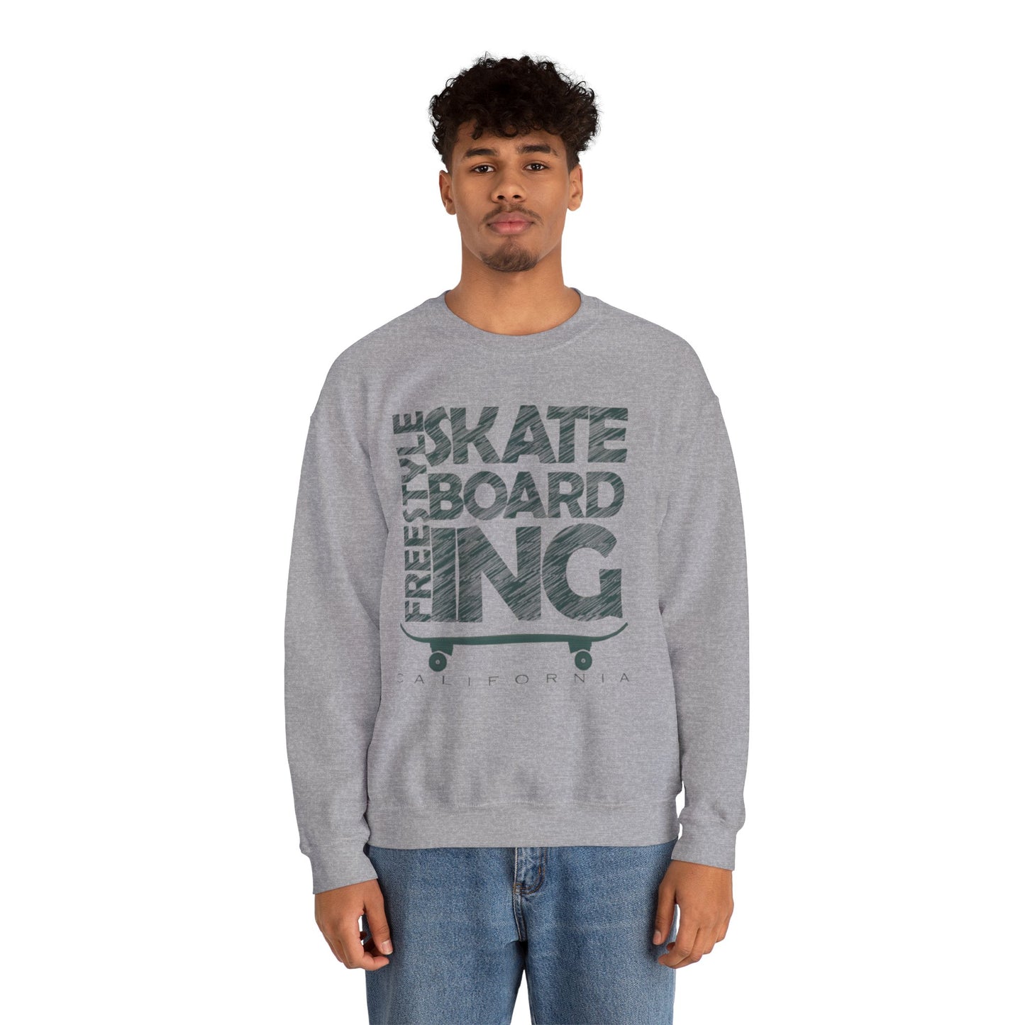 Skateboarding Crewneck Sweatshirt - Men's Heavy Blend™