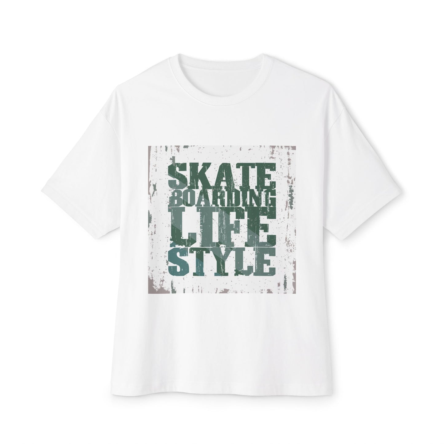 Skateboarding Lifestyle Oversized Boxy Tee - Men's Graphic T-Shirt