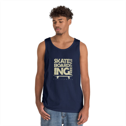 Skateboard Freestyle Men'sHeavy Cotton Tank Top - Summer Vibes and Street Style