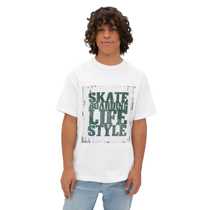 Skateboarding Lifestyle Oversized Boxy Tee - Men's Graphic T-Shirt