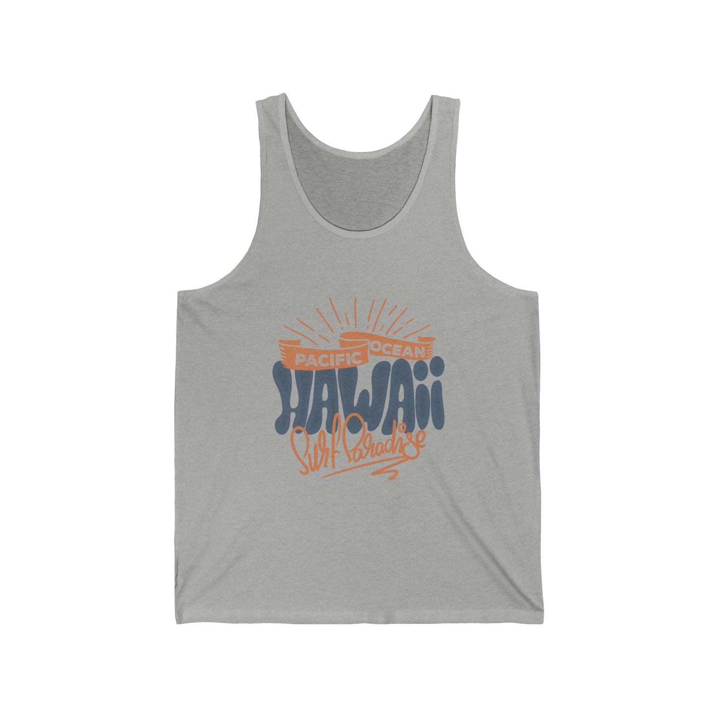Surf Hawaii Men's  Jersey Tank Top - Pacific Ocean Graphic