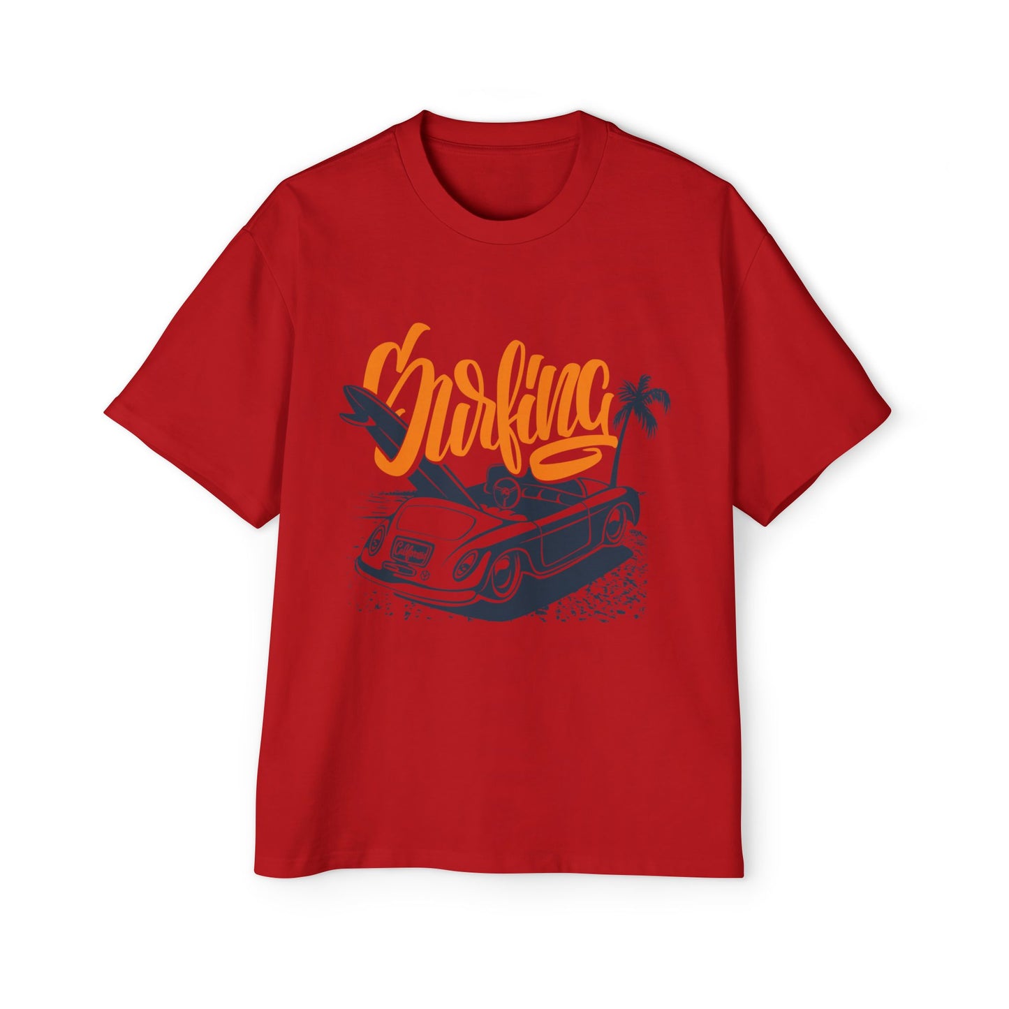 Surf Vibes Men's Heavy Oversized Tee - Perfect for Beach Days & Casual Outings