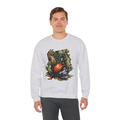Pirate Themed Crewneck Sweatshirt, Cozy Men's Sweatshirt, Halloween Apparel, Gift for Sailors, Casual Streetwear
