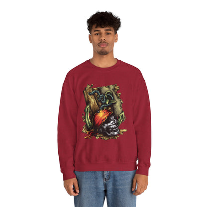 Pirate Themed Crewneck Sweatshirt, Cozy Men's Sweatshirt, Halloween Apparel, Gift for Sailors, Casual Streetwear