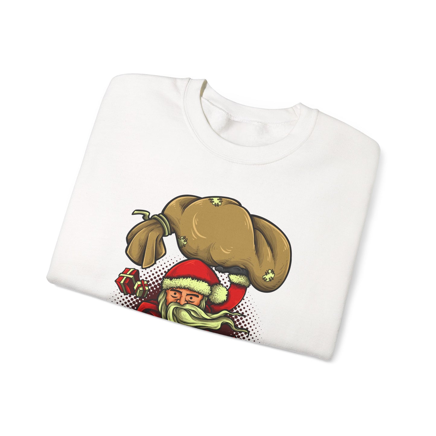Funny Christmas Santa Crewneck Sweatshirt | Holiday Cheer | Men's