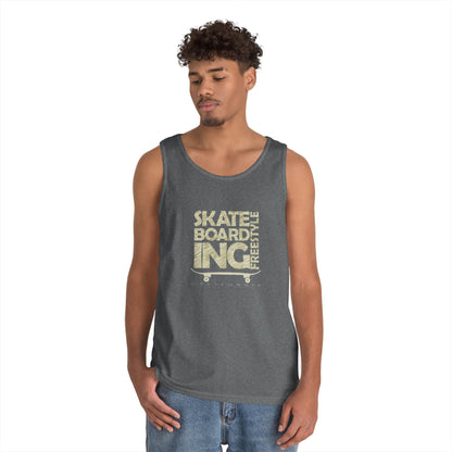 Skateboard Freestyle Men'sHeavy Cotton Tank Top - Summer Vibes and Street Style