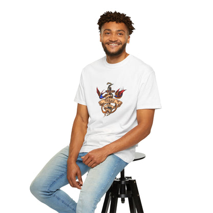 Courage Graphic Tee - Men's Garment-Dyed T-Shirt, Inspirational Shirt, Casual Wear, Gift for Friends, Motivational Apparel