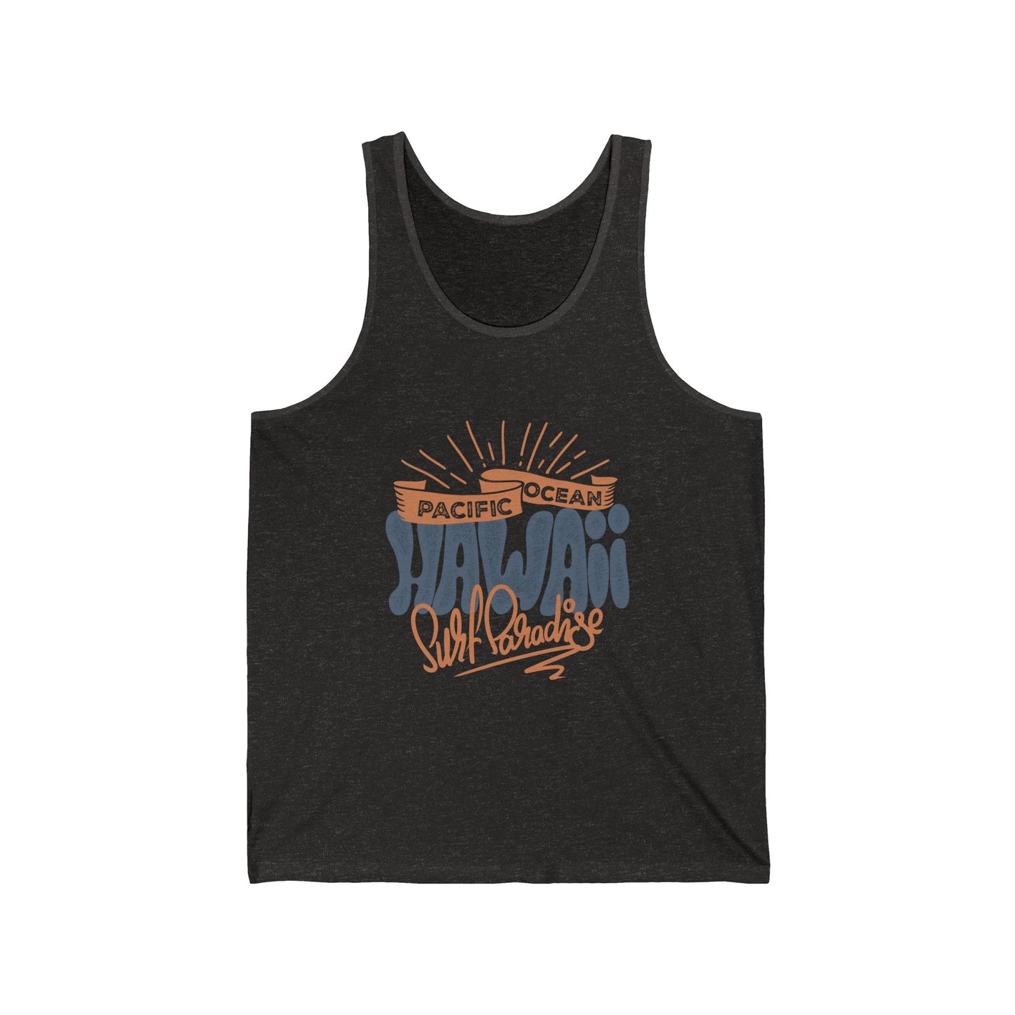 Surf Hawaii Men's  Jersey Tank Top - Pacific Ocean Graphic