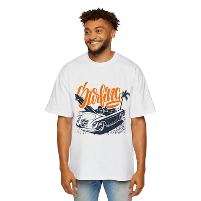 Surf Vibes Men's Heavy Oversized Tee - Perfect for Beach Days & Casual Outings