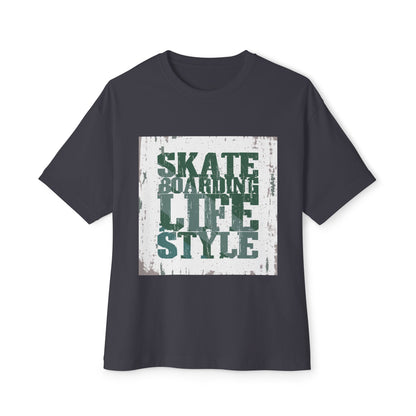 Skateboarding Lifestyle Oversized Boxy Tee - Men's Graphic T-Shirt