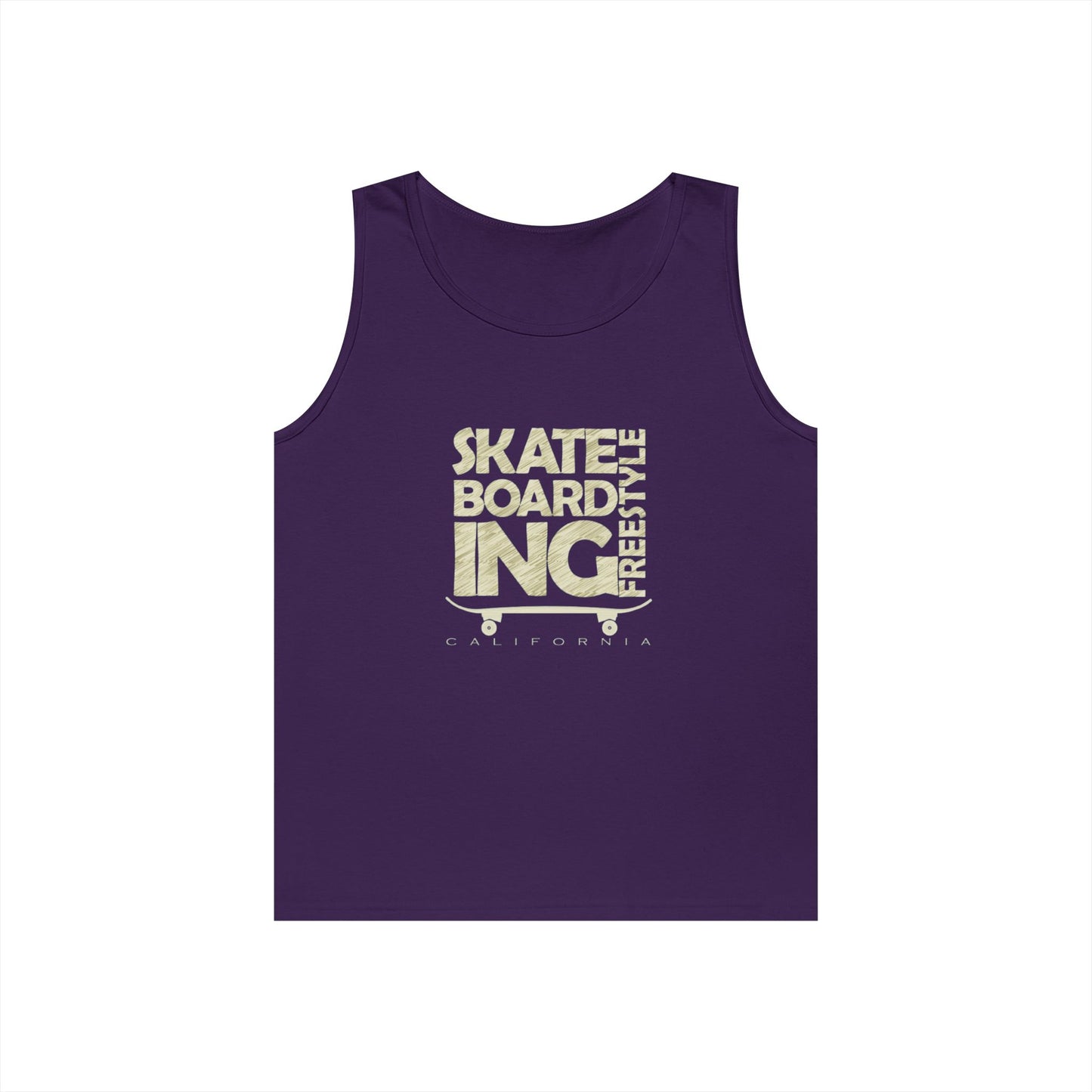 Skateboard Freestyle Men'sHeavy Cotton Tank Top - Summer Vibes and Street Style